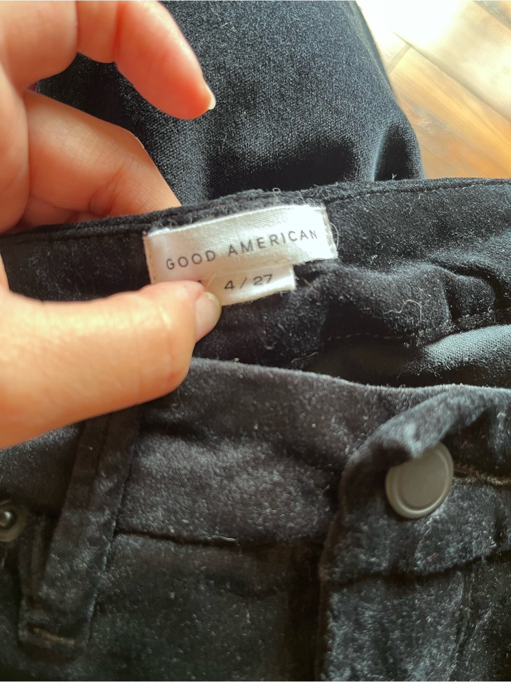 Good American Women's Velvet Good Skate Wide Leg - Picture 2 of 3